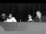 Wizyta ks. Luigiego Giussaniego w Polsce, Kraków 1985. Od lewej: ks. Zdzisław Seremak, Annalia Guglielmi, Maria Grazia Borsalino, ks. Luigi Giussani